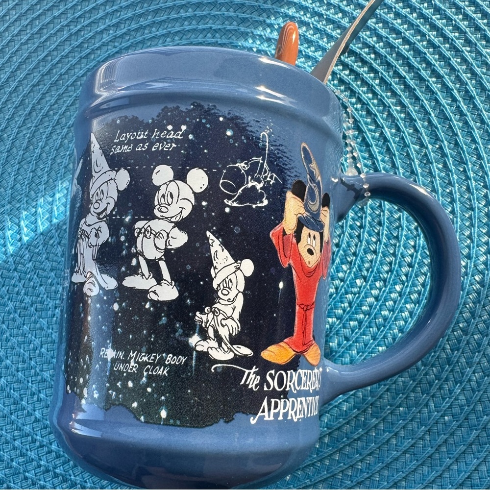 Disney Store Sorcerer Mickey mug with Broom spoon